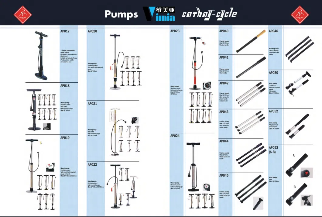 Aluminum Bike Air Hand Pump with Gauge Ap9568