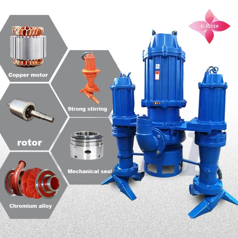 High Concentration Conveying Submersible Slurry Pump for Land Reclamation (1000 m³ /h, 55m, 80 kW)